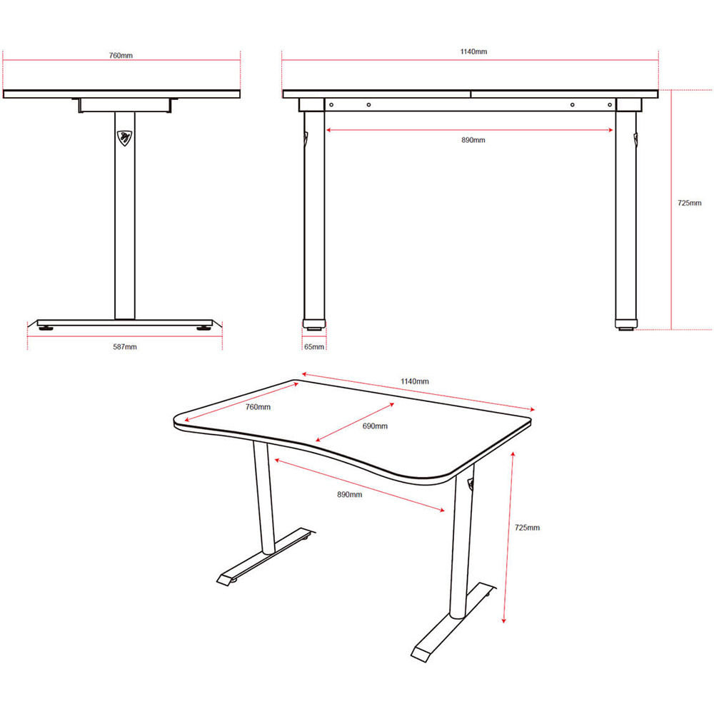 Стол компьютерный arozzi arena gaming desk