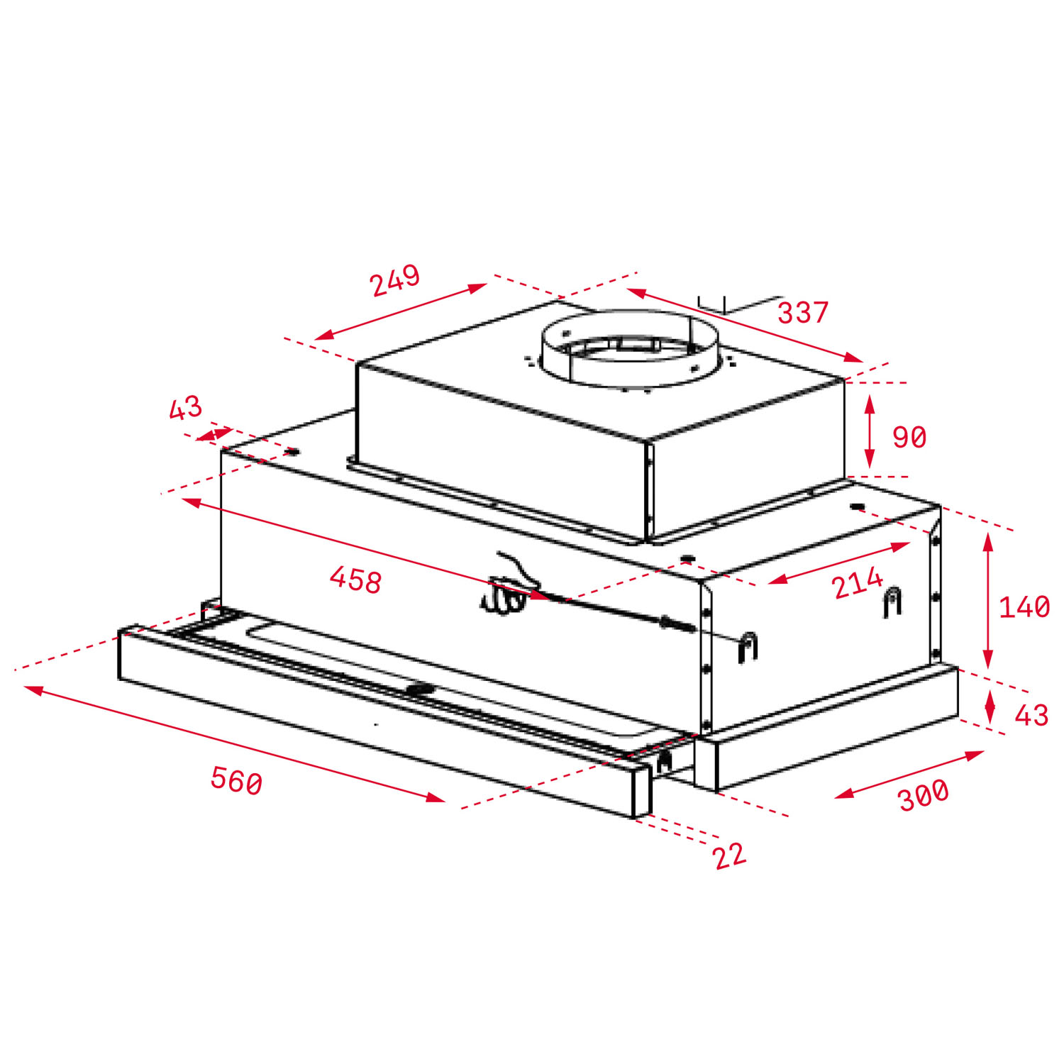 Размеры встроенной вытяжки. Вытяжка Teka CNL 6815 Plus inox. Korting KHP 6670 GN схема встраивания. Teka вытяжки встраиваемые.