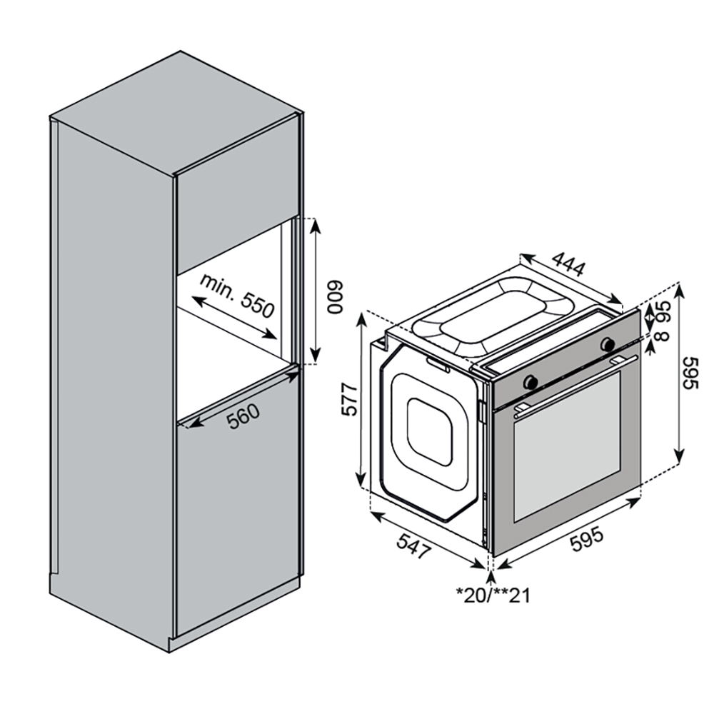 Духовой шкаф электрический kuppersberg hf 608 w