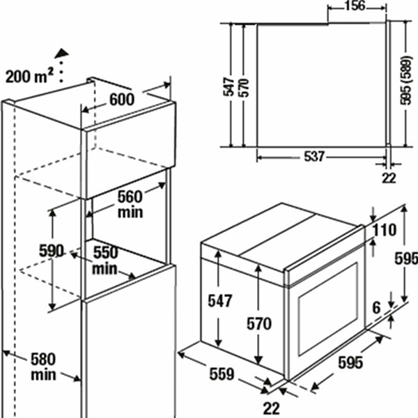 Духовой шкаф встройка размеры